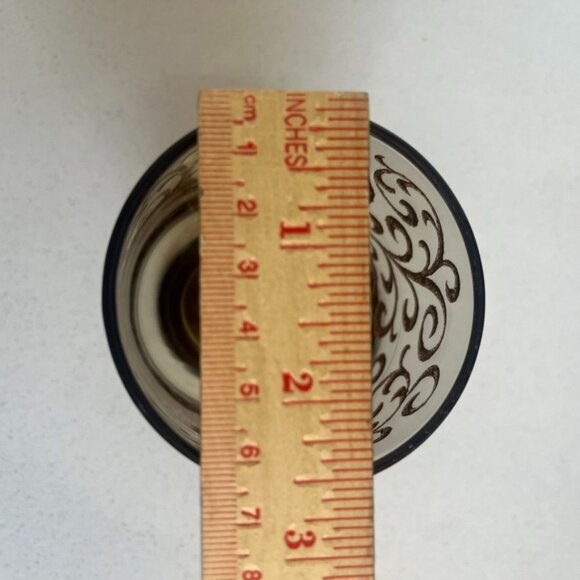 Vintage Libbey Prado 10 Oz. Tumblers Embossed Amber Glass Set Of 4 - Picture 4 of 5